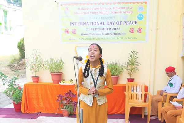 Celebration of International Day of Peace at MVM Almora-1.
